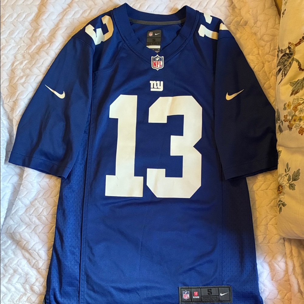 Nike Blue Giants Jersey with White Number 13
